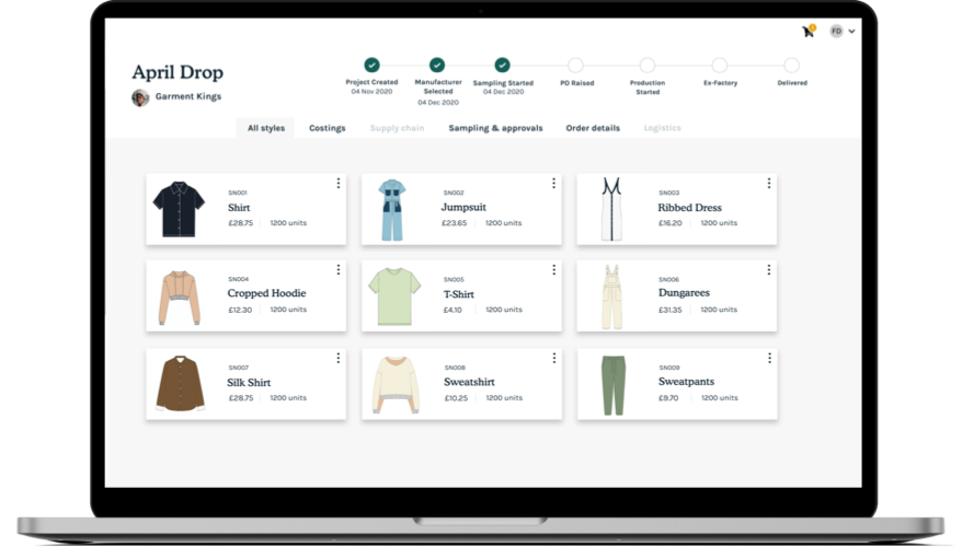 The SupplyCompass Production Platform for Fashion Brands